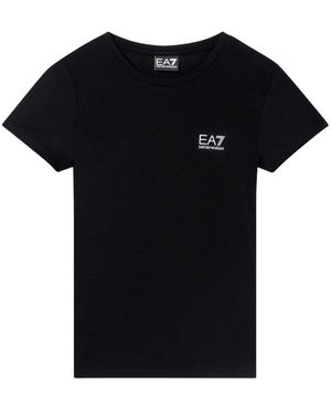EA7 Tops ,Zwart ,T-Shirt Met Korte Mouwen