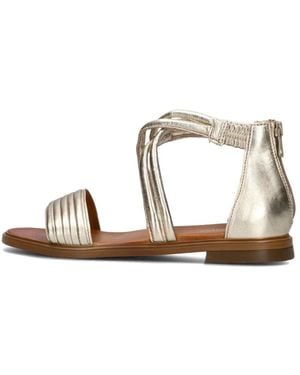 Omoda Elegante Sandale Mit Knöchelriemen - Mettallic