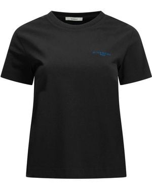 Givenchy Slim T-Shirt Met Geborduurd Logo - Zwart