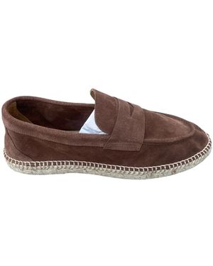 Lardini Suede Penny Espadrilles - Braun