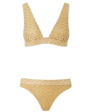 Missoni Badmode ,Geel ,Rayon Bralette Bikini - Metallic