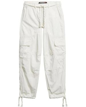 Superdry Straight Trousers - Bianco