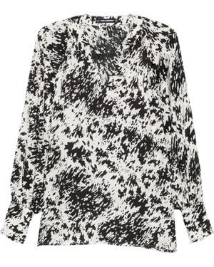 KARL LAGERFELD Overhemden ,Zwart ,Volumineuze Blouse Met Print