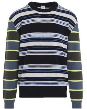 Paul Smith Round-Neck Strickwaren - Blau
