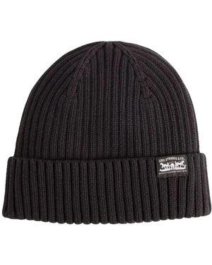 Levi's Accessoires ,Zwart ,Katoen Sunset Beanie
