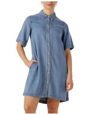 Object Objframe 2/4 Re Denim Jurk - Blauw