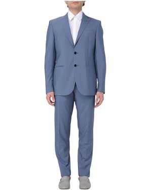 Corneliani Single Breasted Suits - Blu