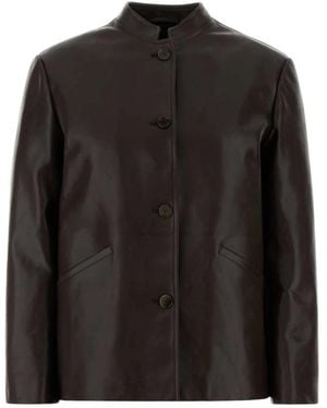 Jil Sander Leather Jackets - Negro