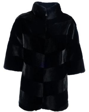 Giocasta Faux Fur &Amp; Shearling Jacke - Schwarz