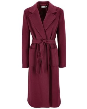 Please Belted Coats - Rosso