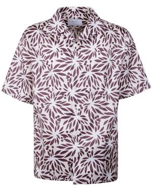 Prada Overhemden ,Veelkleurig ,Short Sleeve Shirts - Paars