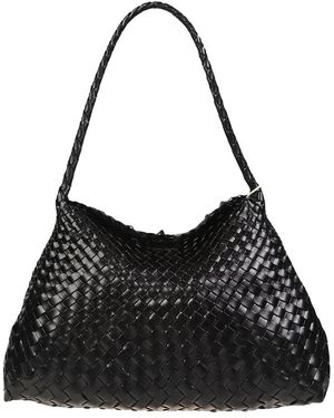 Dragon Diffusion Tassen ,Zwart ,Leer Santa Maria Geweven Leren Tote
