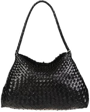 Dragon Diffusion Santa Maria Woven Leather Tote - Schwarz