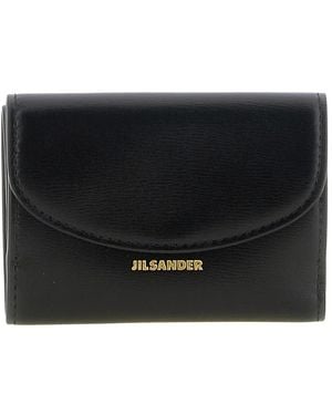Jil Sander Accessoires ,Zwart ,Cannolo Mini Portemonnee