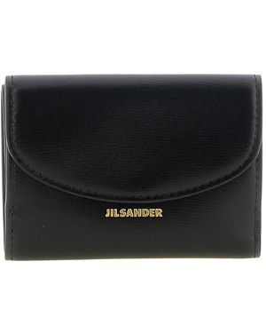 Jil Sander Accessoires ,Zwart ,Cannolo Mini Portemonnee
