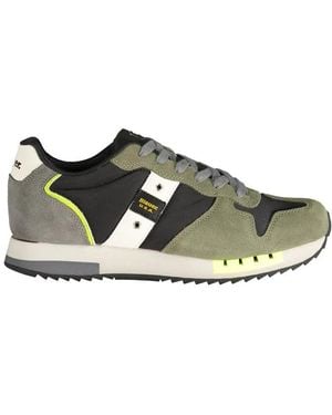 Blauer Grüner polyester sneaker