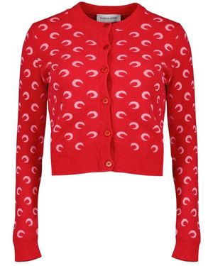 Marine Serre Moon Jacquard Bouclette Vest - Rood