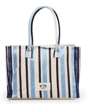V73 Tote Bags - Blue