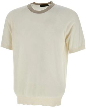 Gran Sasso Round-Neck Knitwear - Natural