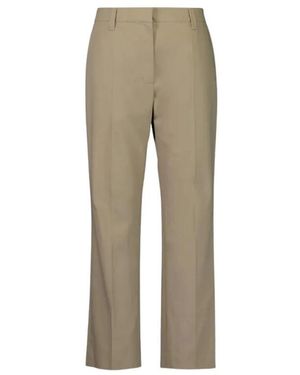 Brunello Cucinelli Broeken ,Katoen Gecropt Tailored Broek - Naturel