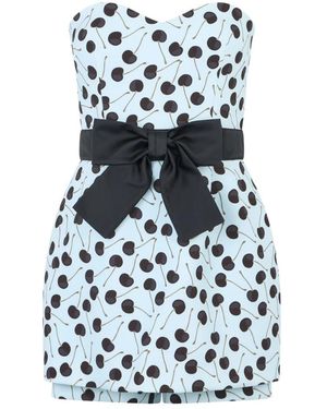 RED Valentino Kurzes Kleid Mit Kirschmuster - Blau