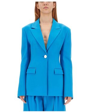 The Attico Single-Breasted Blazer - Blauw