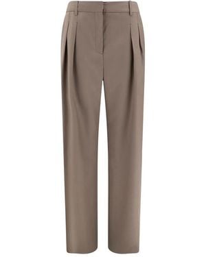 Loulou de Saison Straight Trousers - Marron