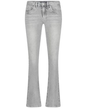 Red Button Lichtgrijze Flare Denim Jeans - Grijs