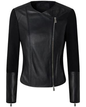Pinko Jassen ,Zwart ,Leer Girasole Jas