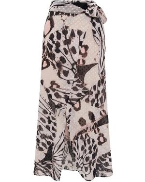 Trussardi Rokken ,Veelkleurig ,Polyester Wrap Maxi Rok - Meerkleurig