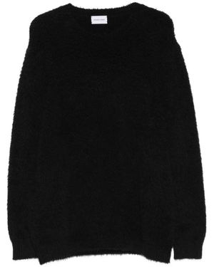 Scaglione Bouclé Strickpullover - Schwarz