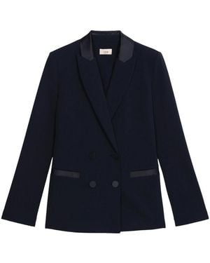 Oltre Double-Breasted Blazer Met Bedekte Knopen - Blauw