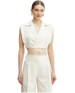 SIMONA CORSELLINI Gilet Met Één Knoop - Wit