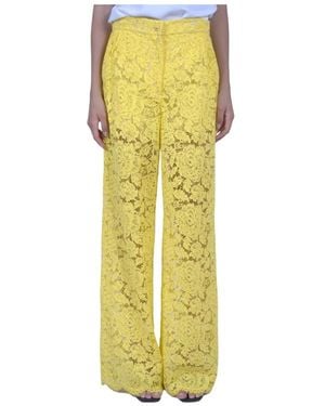 Dolce & Gabbana Wide Trousers - Yellow