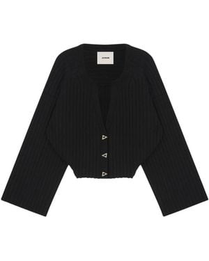 Aeron Morrow Cropped Cardigan - Schwarz