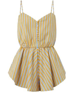 ANDAMANE Kleedjes ,Geel ,Katoen Celeste Playsuit - Naturel