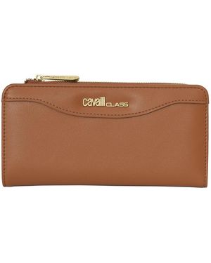 Roberto Cavalli Large Wallet With Coin Purse Ccsw0192 - Brown