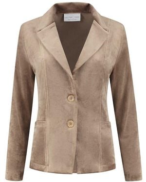 Helena Hart Kurzes Samtkleid 7424Uni Latte - Natur