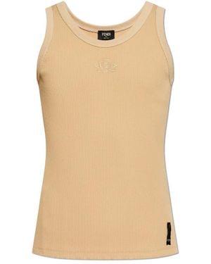 Fendi Sleeveless Tops - Natural