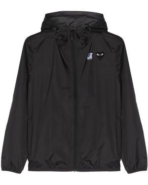 COMME DES GARÇONS PLAY J507 Full Zip Jas - Zwart