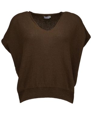 no man's land V-Neck Knitwear - Marrone