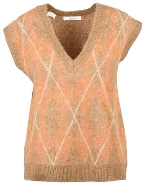 SELECTED V-Neck Knitwear - Orange