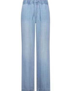 Monari Wide-Leg Lyocell Hose - Blau