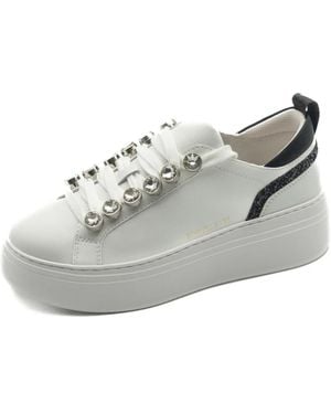 Emanuélle Vee Schoenen ,Wit ,Leer 461P Sneaker - Grijs