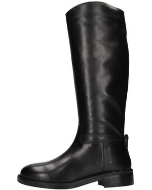 Emanuélle Vee Schoenen ,Zwart ,Leer Uma 811-31 Hoge Laars