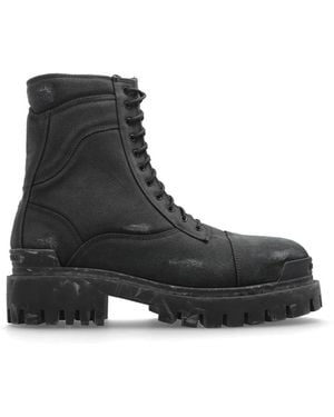 Balenciaga Lace-Up Boots - Black