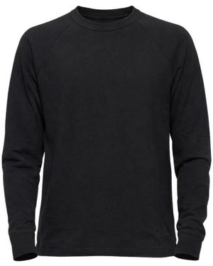 James Perse L/Crew Pique Top - Schwarz