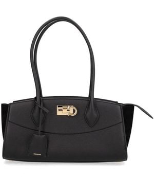 Ferragamo Studio Soft East West - Schwarz