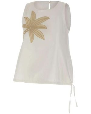 Kaos Sleeveless Tops - White