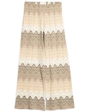 MC2 Saint Barth Broeken ,Katoen Abstract Elastische Taille Broek - Naturel